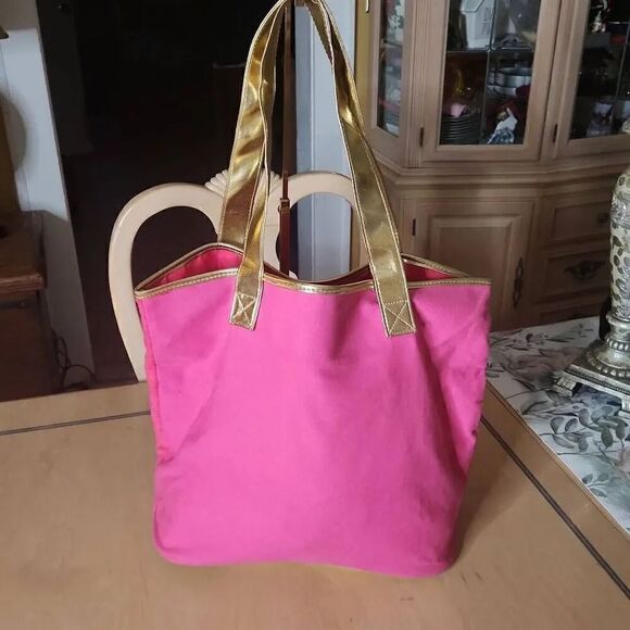 Tweety pink and gold paradise tote bag - Picture 3 of 5